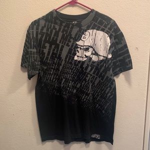 Metal mulisha y2k skull military shirt